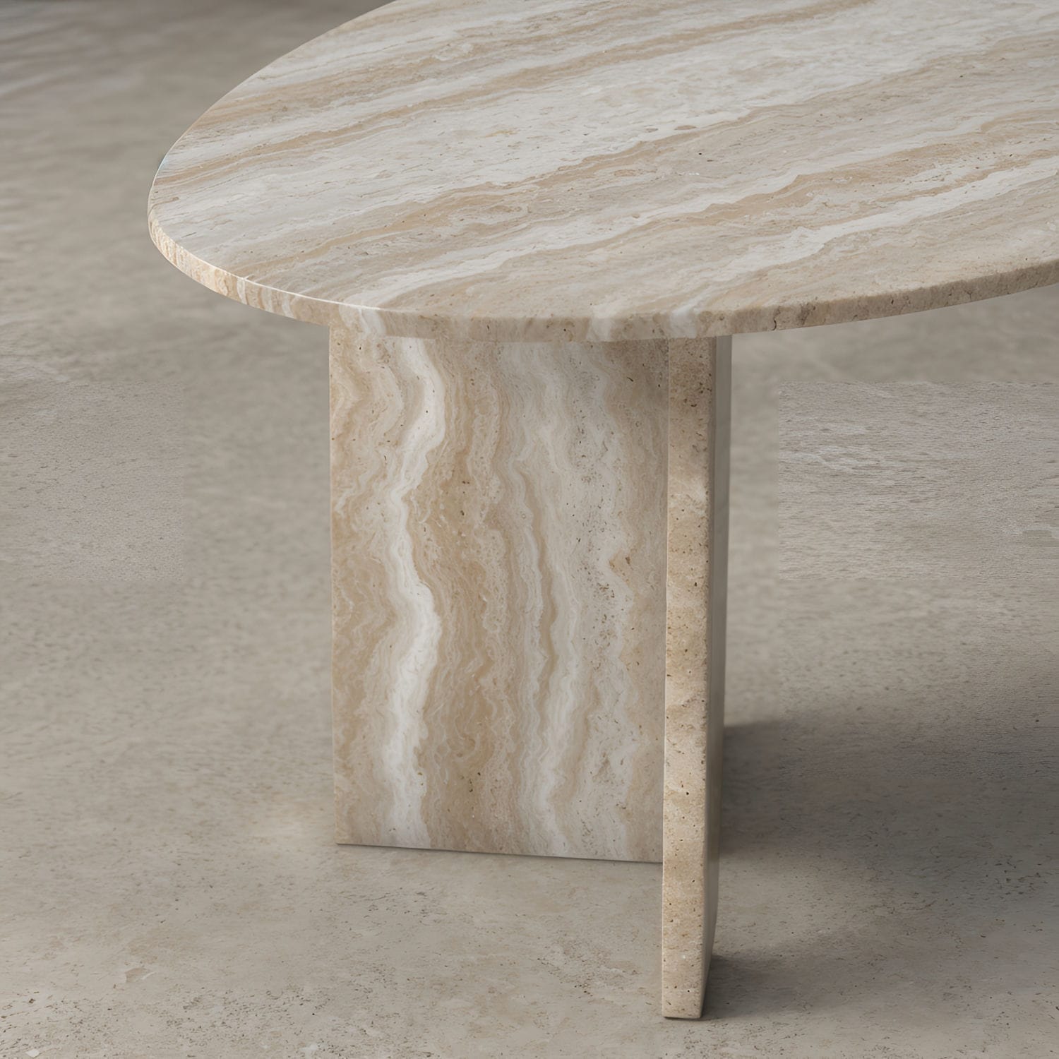 View of Real Travertine Dining Tables: Elegance & Durability